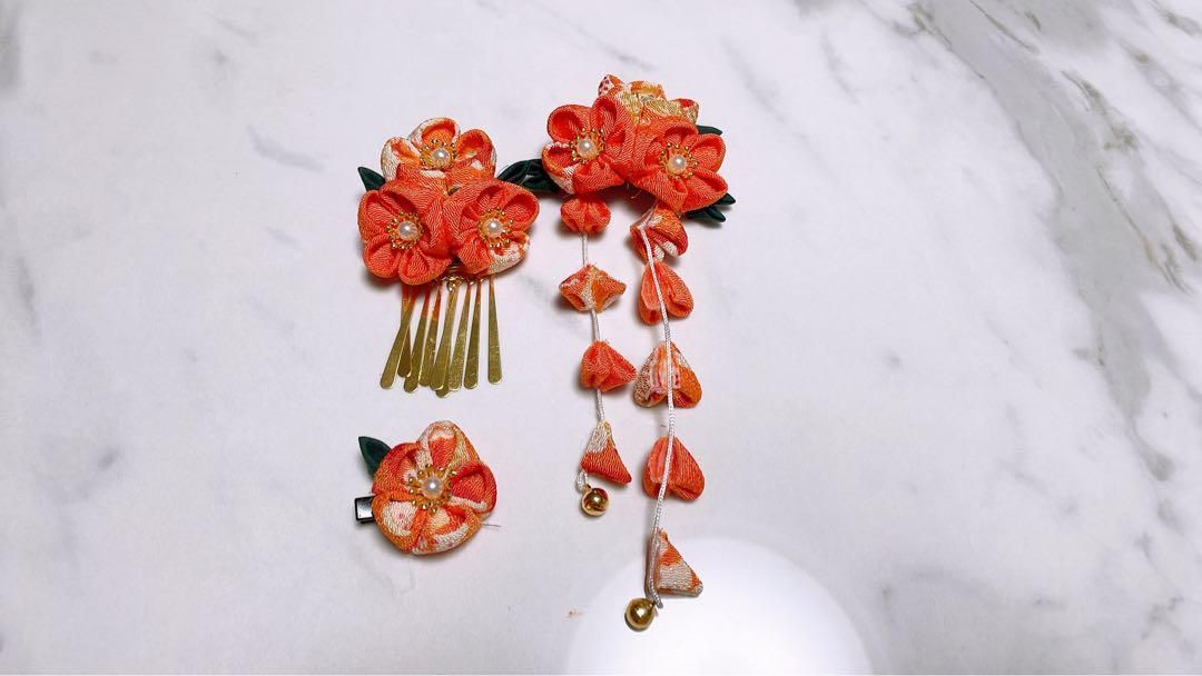 匿名配送️つまみ細工髪飾り　七五三753 初節句ひな祭り　袴浴衣着物　うさぎ　桜 匿名配送❣️つまみ細工髪飾り七五三753 初節句卒業式袴振袖浴衣うさぎ桜