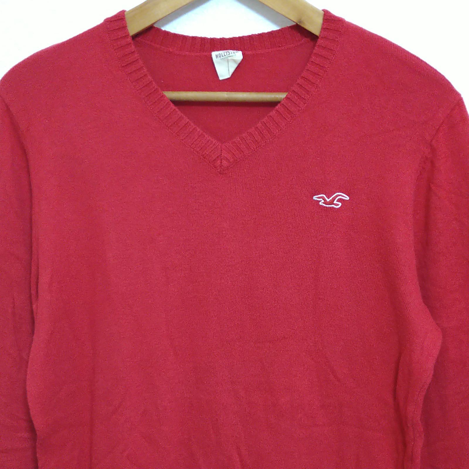 w^)b HOLLISTER ホリスター コットン サマーニット 実寸M-L アメリカの 