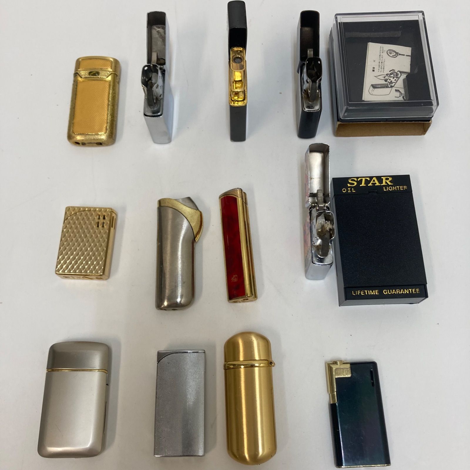 Zippo　オイルライター　ガスライター　まとめ売り ライターまとめ売り12点＊ ZIPPO ターボライター ガスライター オイル