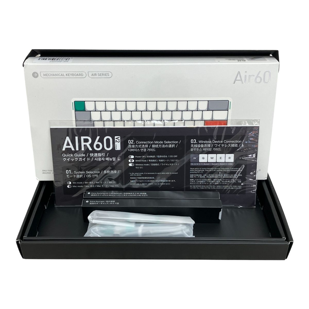 【中古品】Nuphy Air60 64-Key ワイヤレスメカニカル キーボード Nuphy Air60 ワイヤレスメカニカルキーボード 赤軸 | キーボード