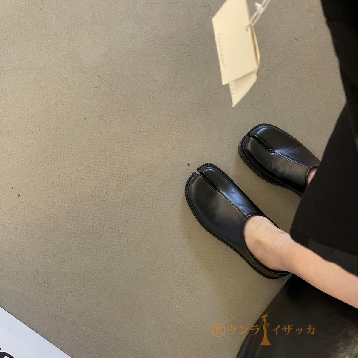 スプリットトゥ 足袋シューズ フラット ぺたんこ パンプス スリッポン