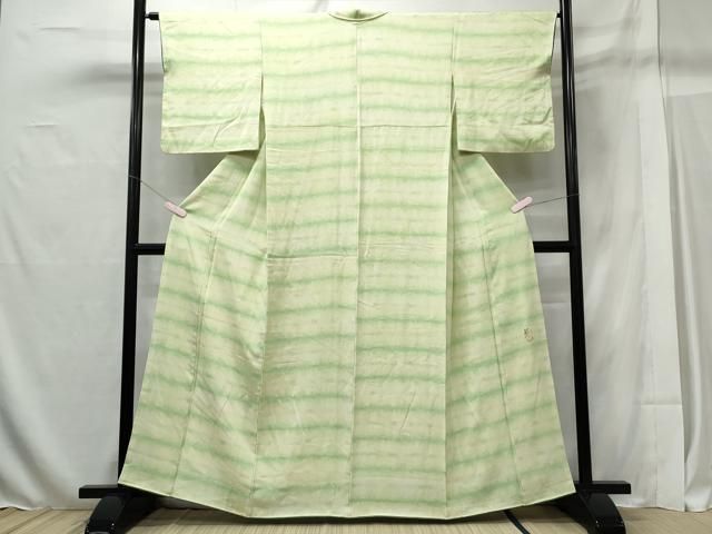 平和屋着物■上質な小紋　総絞り　椿花文　逸品　未使用　BAAH7407yc 平和屋着物▽上質な小紋 単衣 草花文 暈し染め 正絹 逸品