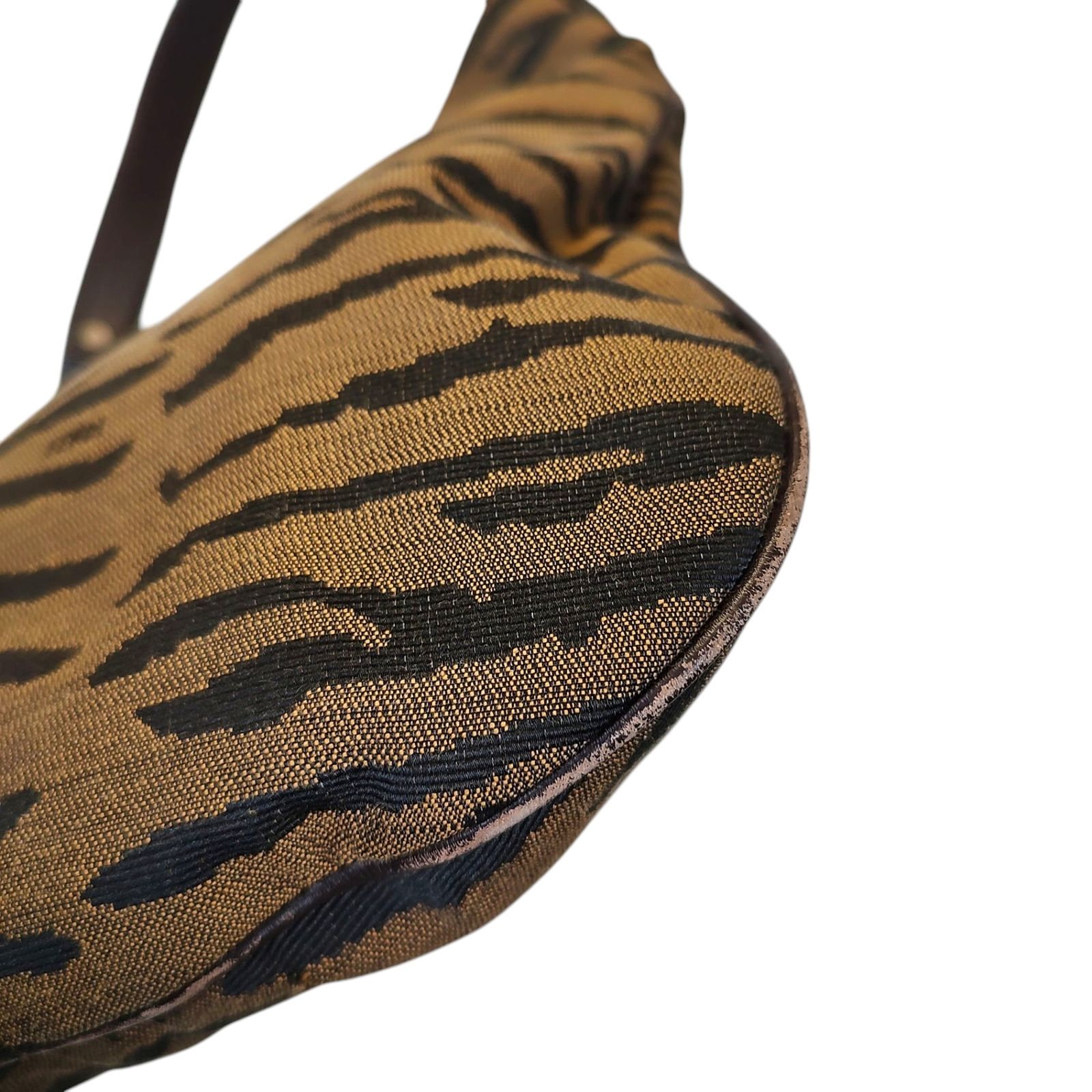 FENDI フェンディ ゼブラ柄 ウッド ワンショルダー バッグ 2228 8BH074 