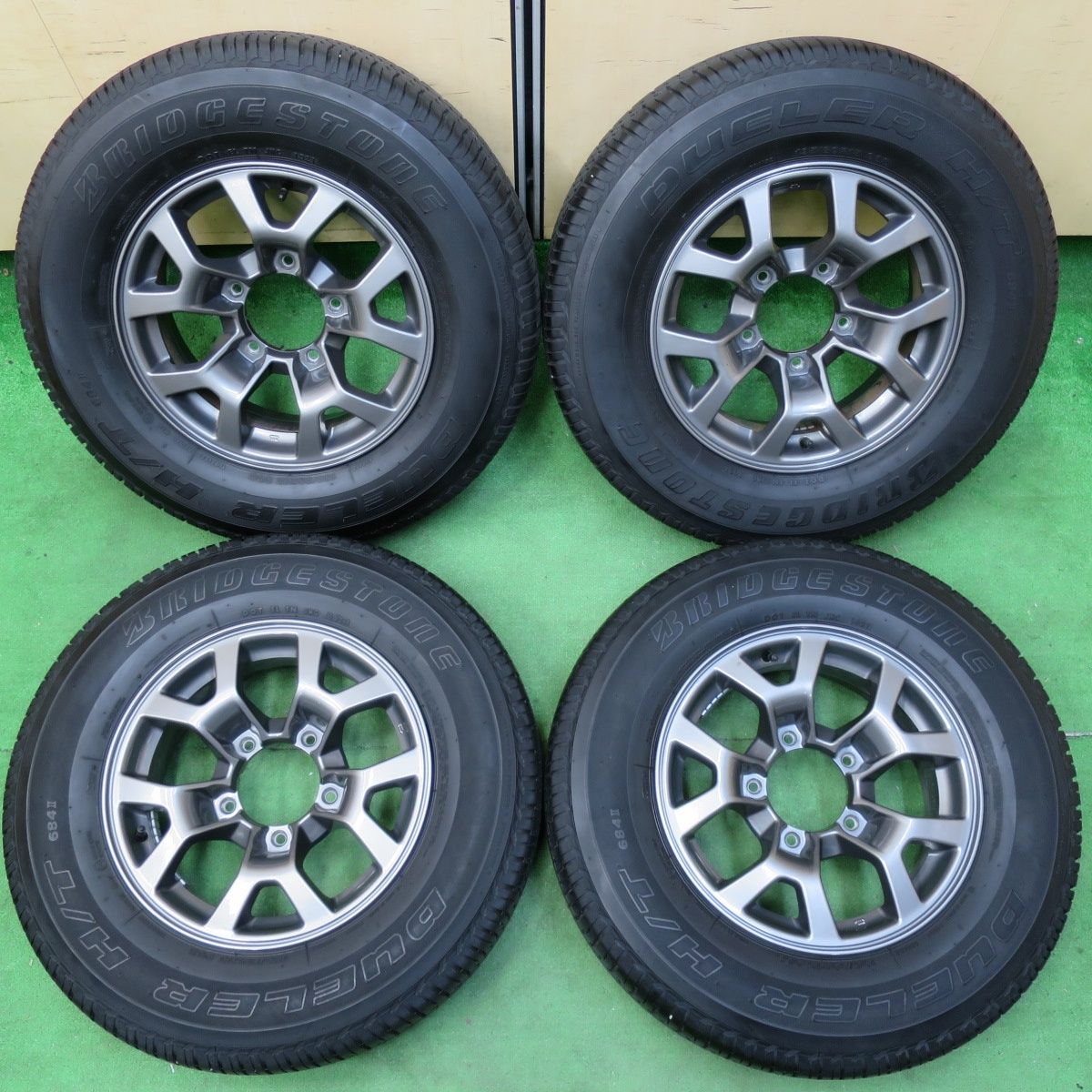 *送料無料* バリ溝！21年！キレイ！9.5分スズキ JB74 ジムニーシエラ 純正 195/80R15 ブリヂストン デューラー H/T 684Ⅱ 15インチ PCD139.7/5H4062107イノ