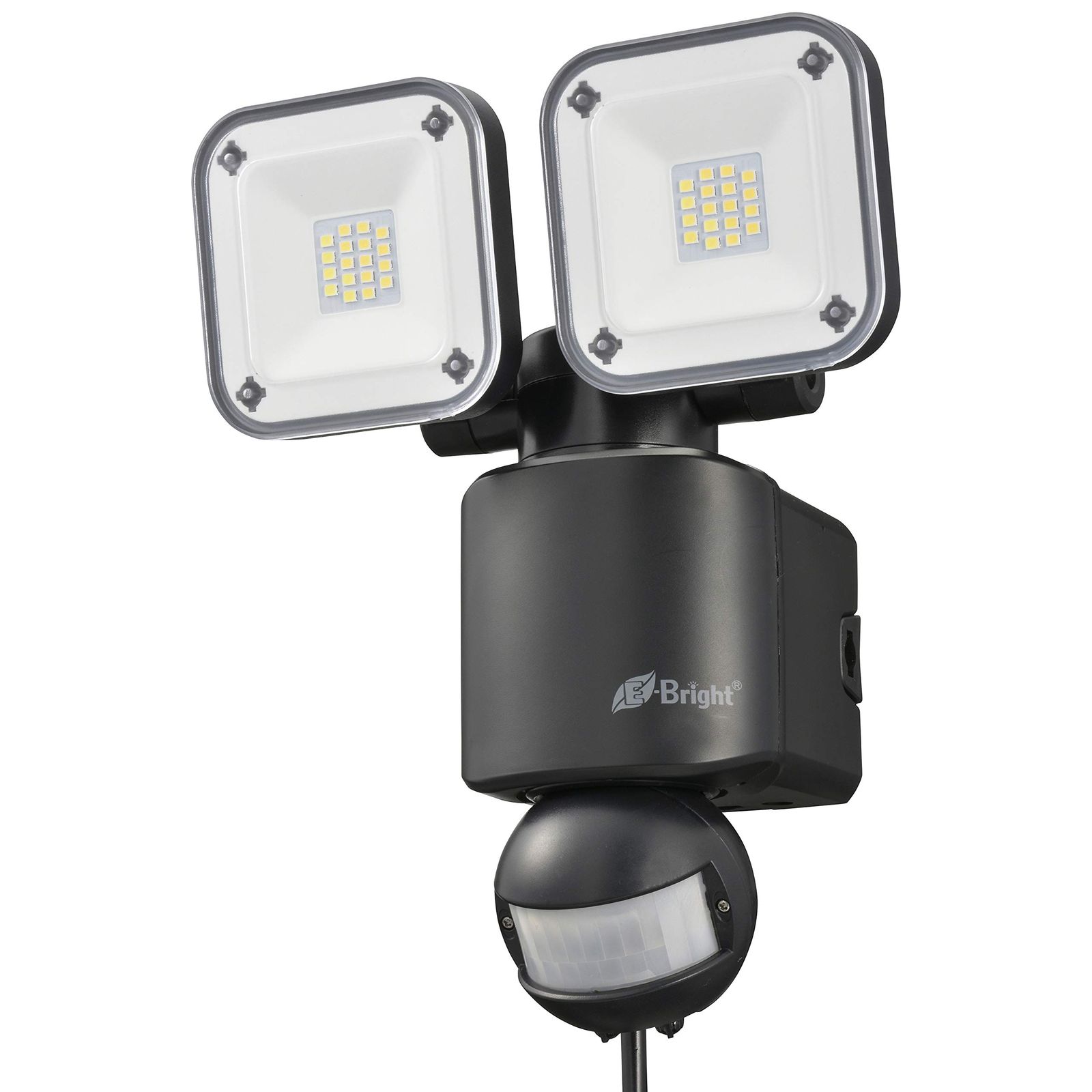E-Bright LEDセンサーライト コンセント式 2灯 オーム電機 LS-A2305A19-K 06-4243 OHM