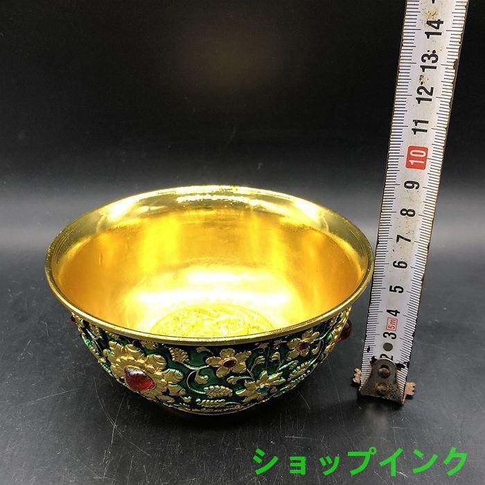 大清乾隆 花開富貴景泰藍花開富貴碗 装飾品 現代工芸品 美術品