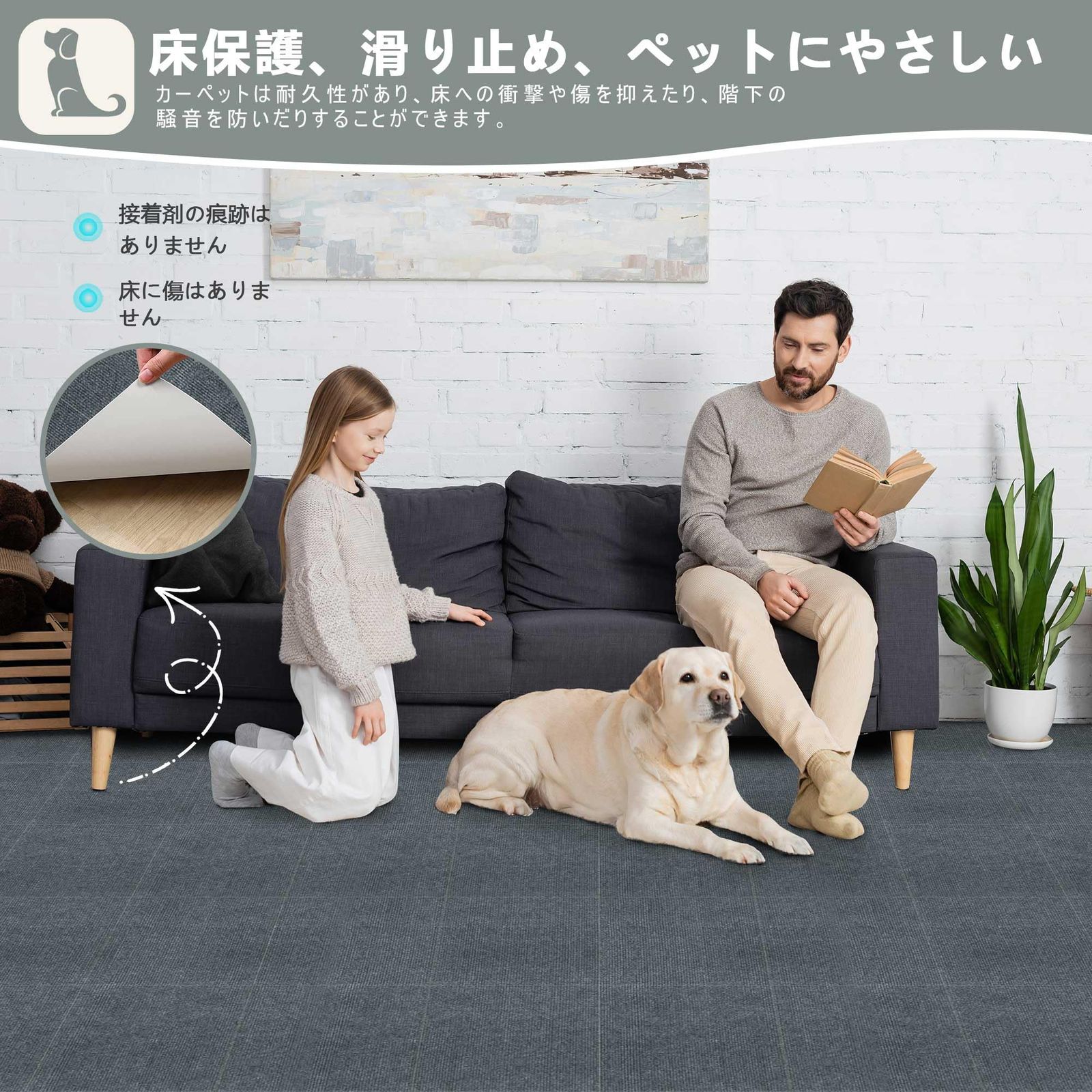 タイルカーペット ジョイント マット タイル 30*30cm  ブラウン 30枚 60枚！30×30cm (約3.3畳) ジョイントマット♡タイルカーペット タイル