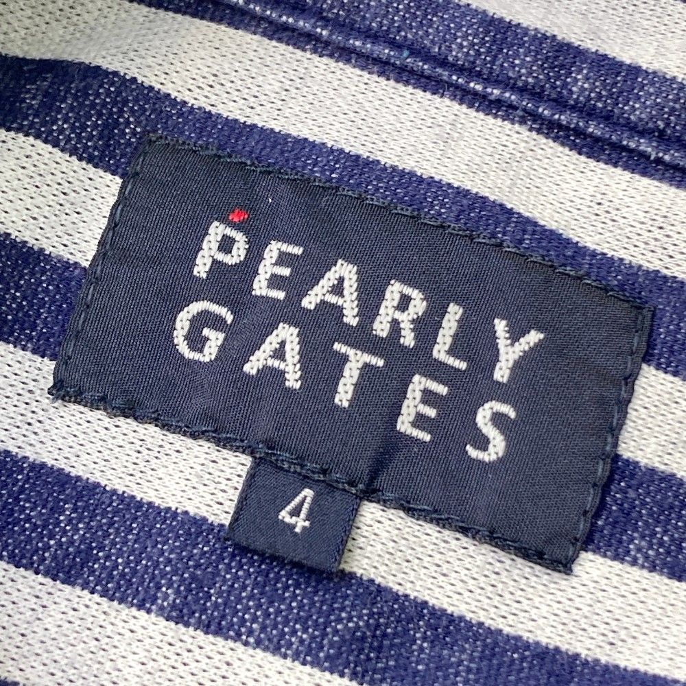 サイズ：4 PEARLY GATES パーリーゲイツ 長袖ポロシャツ ボタン