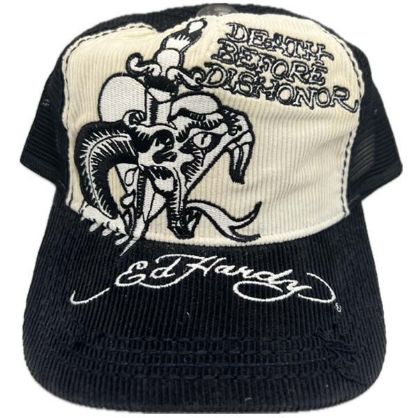 エドハーディー キャップ Ed Hardy Cap コーデュロイ SNAKE