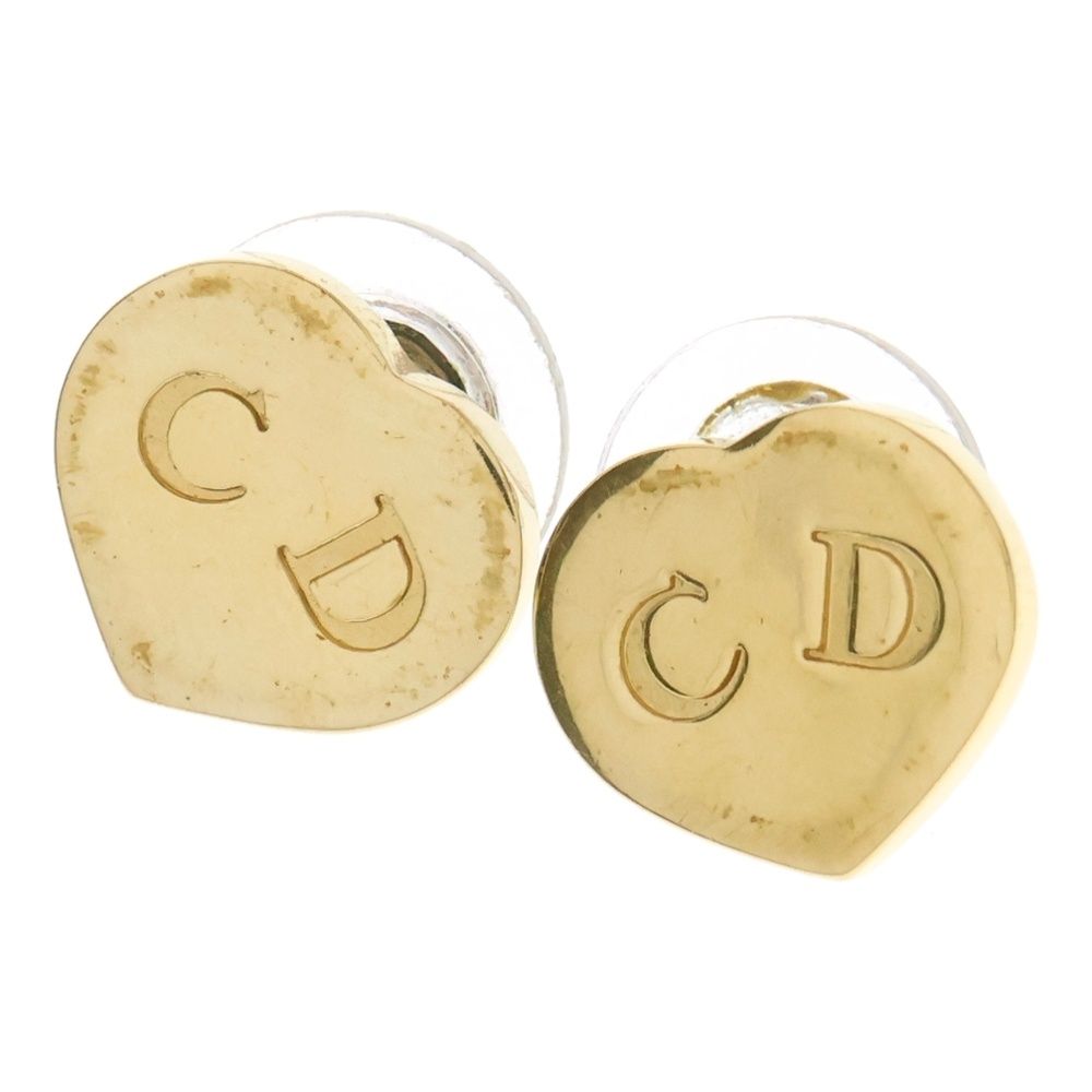 Christian Dior (クリスチャンディオール) CDロゴ ハートピアス