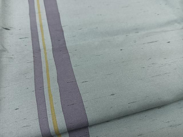 平和屋着物●石川県指定無形文化財　牛首紬　白山工房　手織り　間道　さが美扱い　正絹　逸品　BAAT0856yc 平和屋着物○石川県指定無形文化財 牛首紬 白山工房 手織り 間道