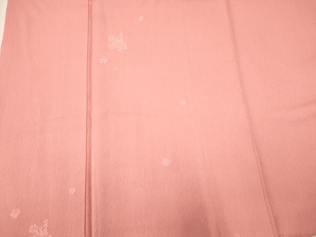 平和屋着物■上質な色無地　流水地紋　桃色　正絹　逸品　未使用　AAAJ9102Abr