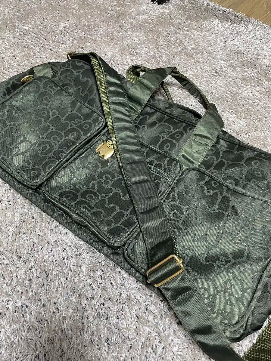 Moschino モスキーノ グリーンパターン ボストン クロスバッグ