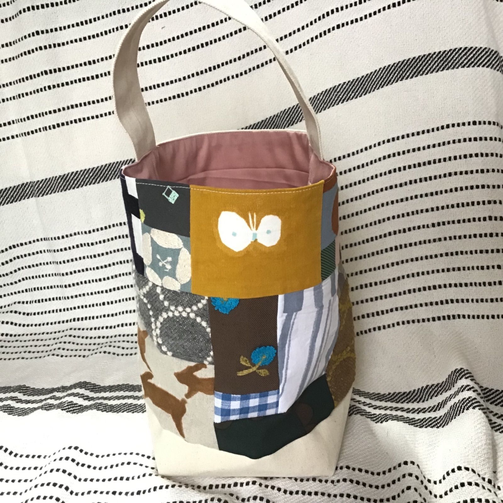 ミナペルホネン バケツバッグ ハンドメイド minaperhonen M - メルカリ