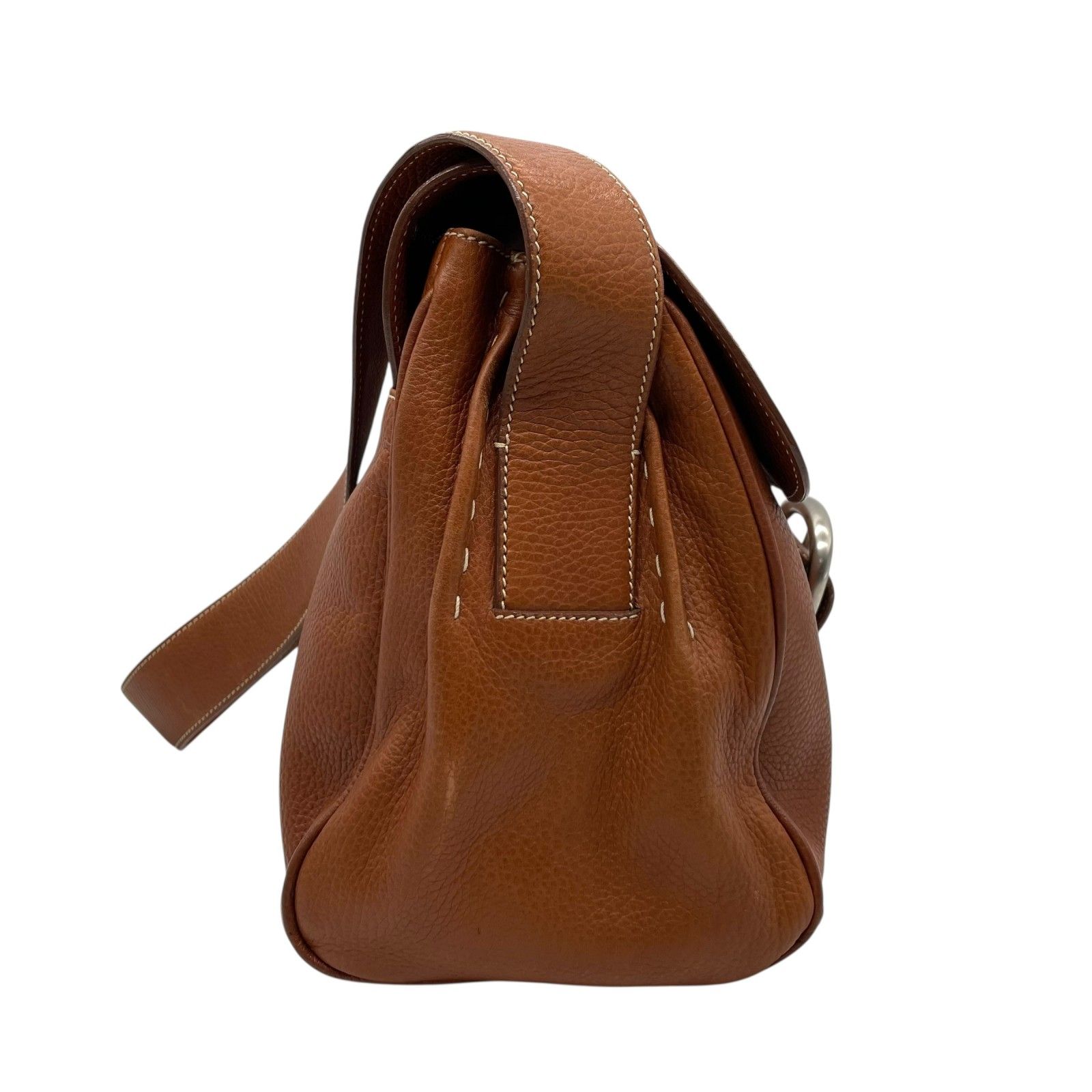 美品　PRADA プラダ　ショルダーストラップ　レザー　金具　焦茶　ブラウン 美品 PRADA プラダ ショルダーストラップ レザー 金具 焦茶 ブラウン