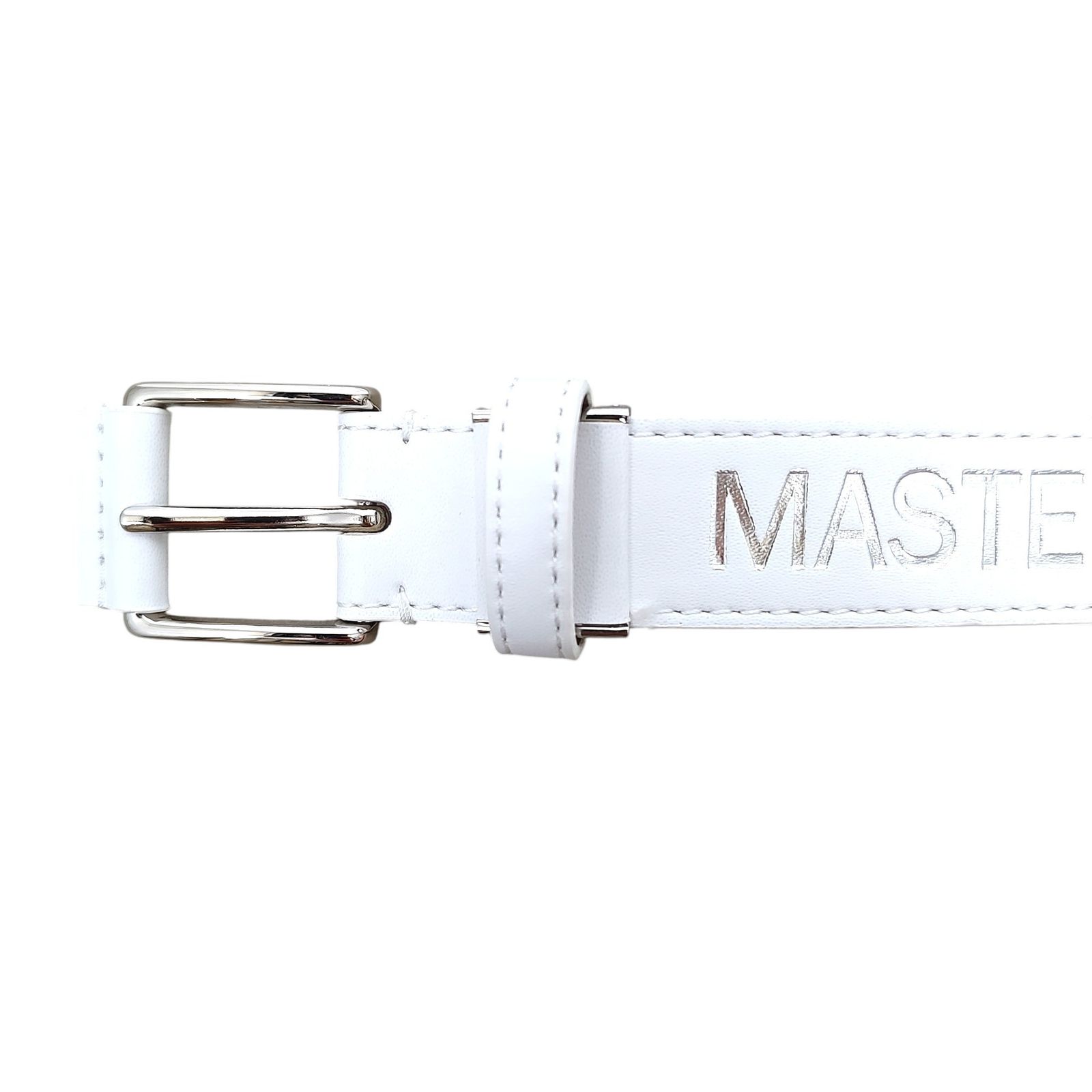 値下げ！マスターバニーエディション ホワイトスタッズベルト メタルバックル MASTER BUNNY EDITION マスターバニーエディション ゴルフ