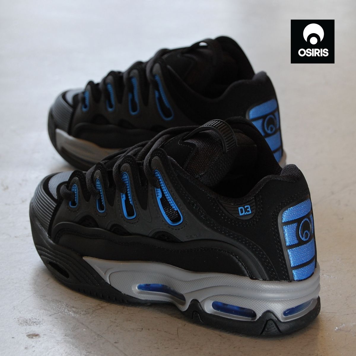 OSIRIS D3 2001 Black/Grey/Blue オサイラス ブラック グレー