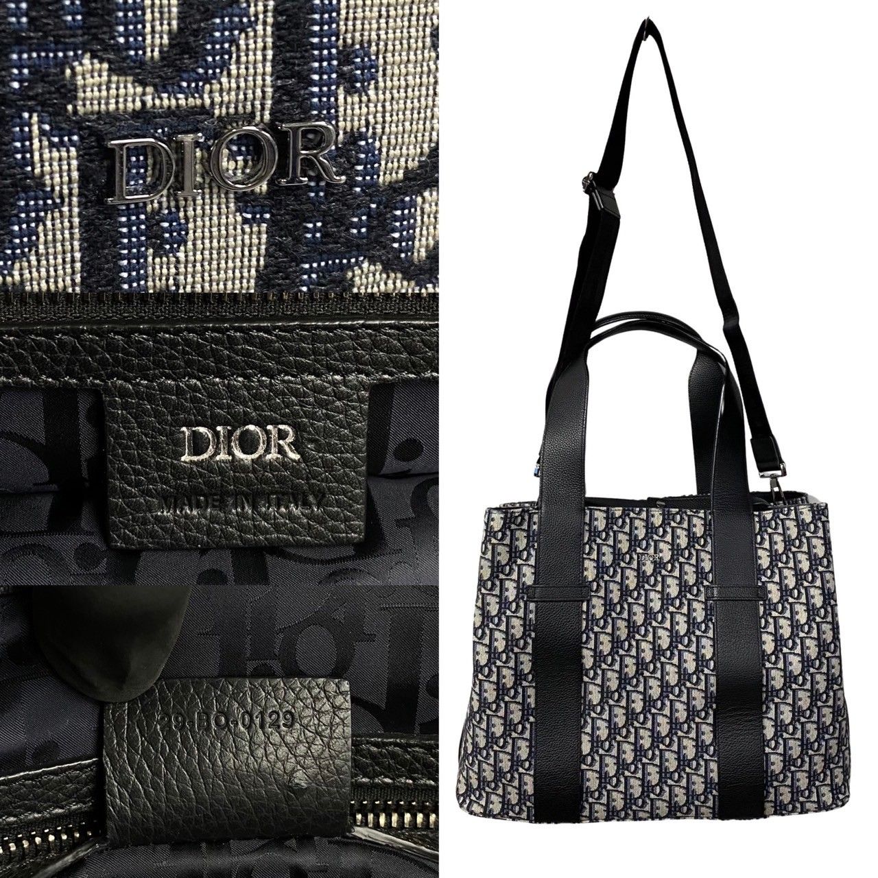 ほぼ未使用 袋付 Christian Dior ディオール オム オブリーク 