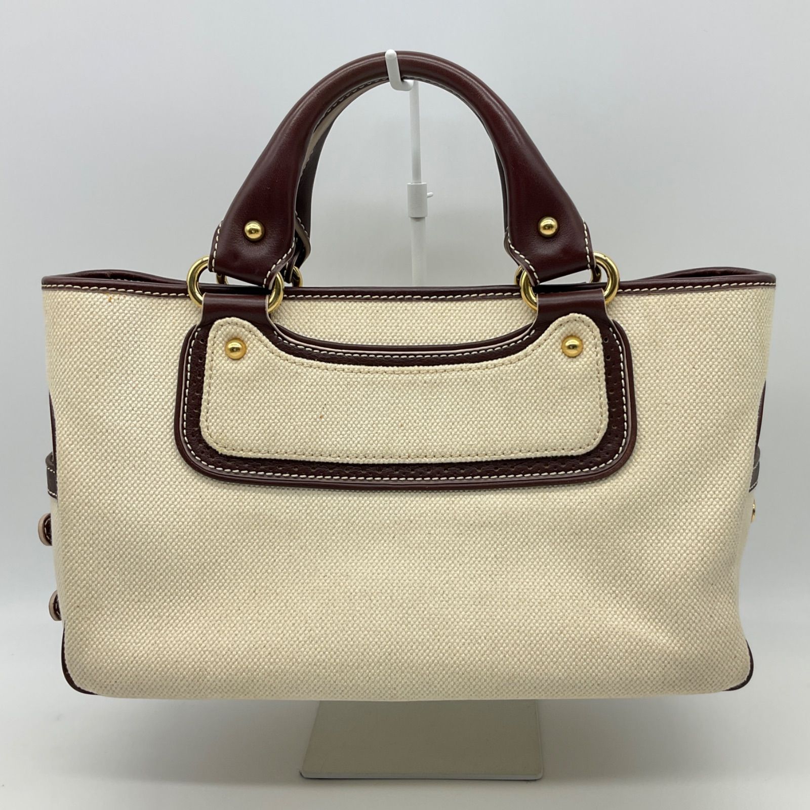 CELINE セリーヌ ブギーバッグ ハンドバッグ キャンバス×レザー 