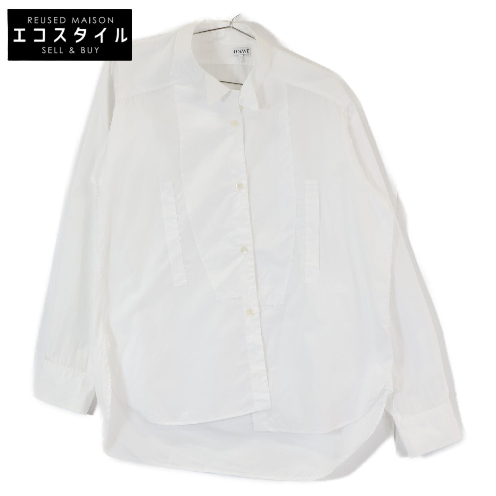 LOEWE ロエベ S2189220GA ホワイト アシンメトリー サイドポケット長袖 