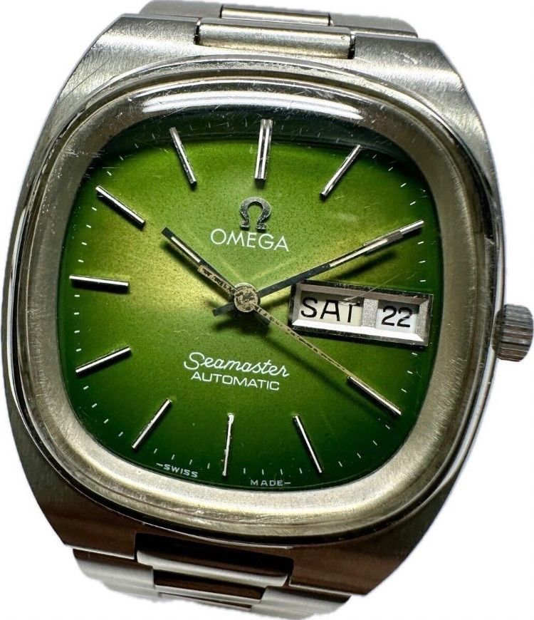希少 グリーンダイヤル OMEGA オメガ シーマスター デイデイト メンズ