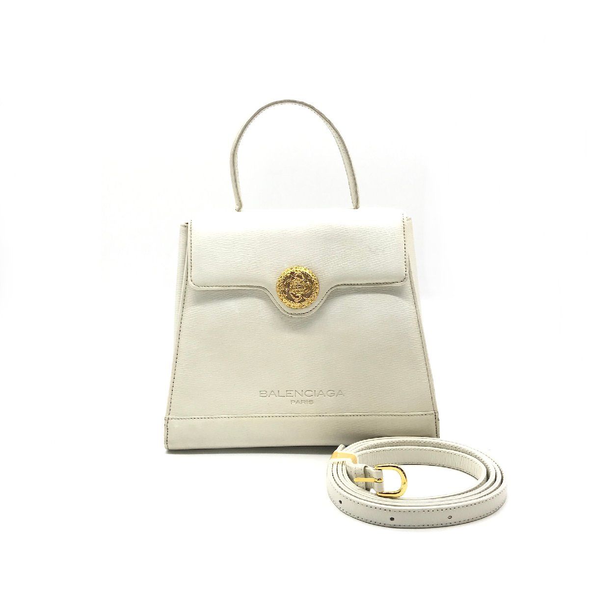 BALENCIAGA バレンシアガ ゴールド金具 2WAY レザー ハンド ショルダー 