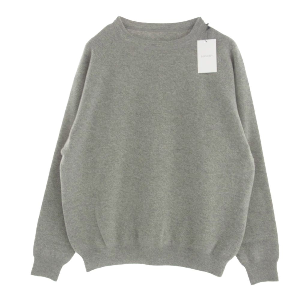 SOPHNET. ソフネット SOPH-232056 CASHMERE DOUBLE FACE CREWNECK KNIT カシミヤ ニット セーター クルーネック グレー グレー系 XL【極上美品】【中古】