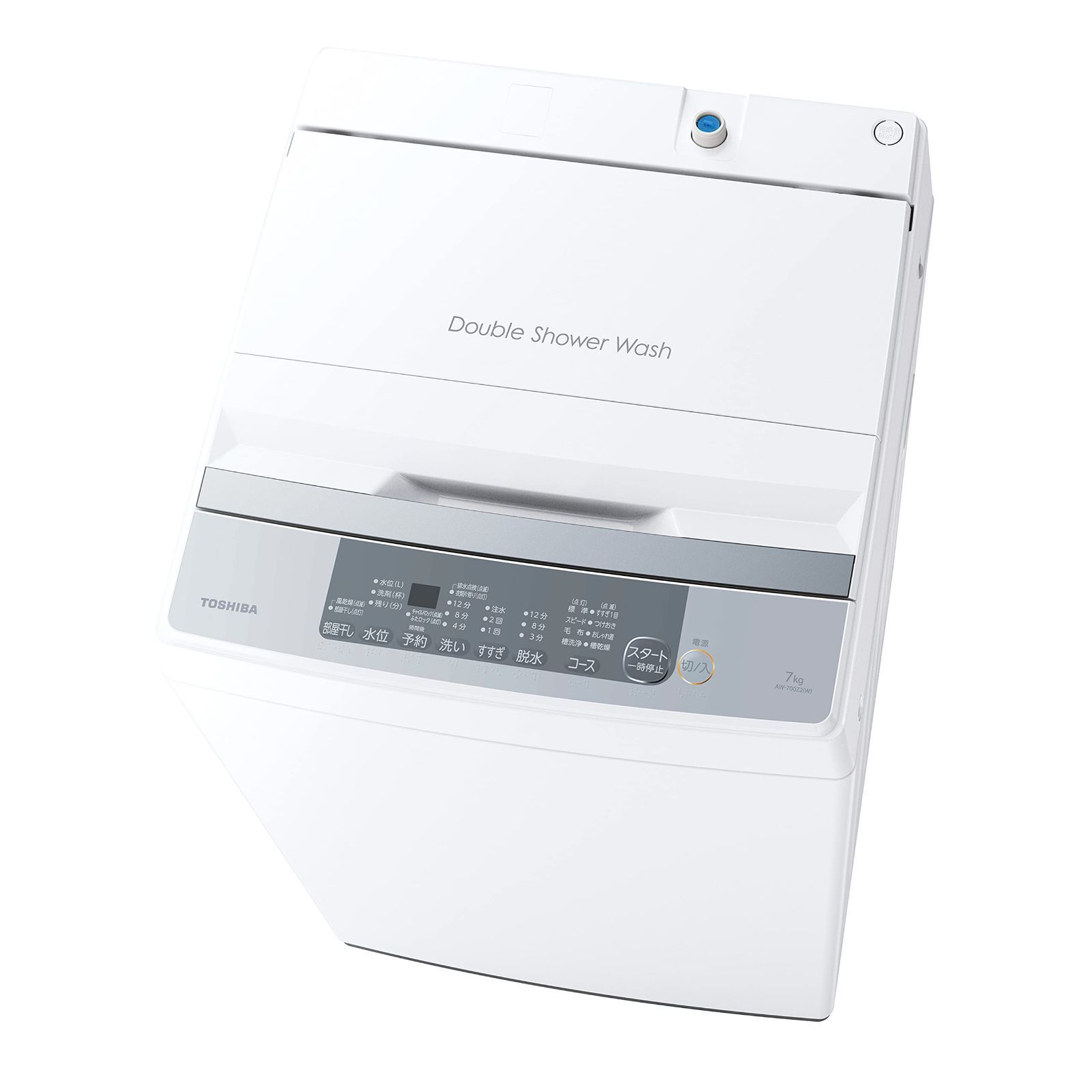 商品東芝 全自動洗濯機 7kg AW-700Z2W ボディ幅51.5㎝ ステンレス槽 槽洗浄槽乾燥 縦型 静音 部屋干し 保護カバー ピュアホワイト