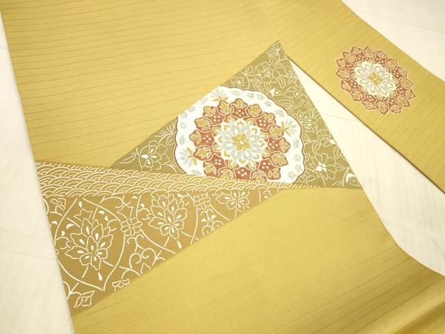 平和屋着物＊夏物 九寸名古屋帯 正倉院更紗花文 金