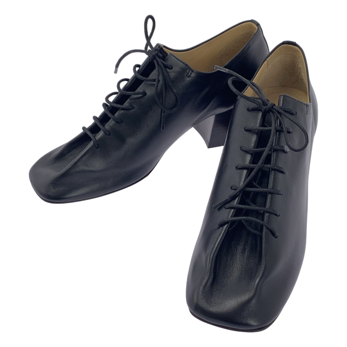 LEMAIRE | ルメール | SOURIS CLASSIC DERBIES 55 | ラムナッパレザー ダービーシューズ 革靴 | 38 | black | レディース