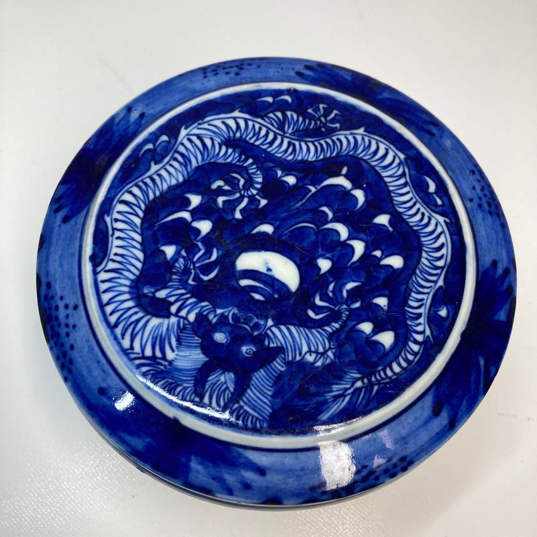 ・中国清時代　青華　龍図　蓋物　タカト　本さ5-0518☆ 中国清時代 青華 龍図 蓋物 タカト 本さ5-0518☆ - メルカリ