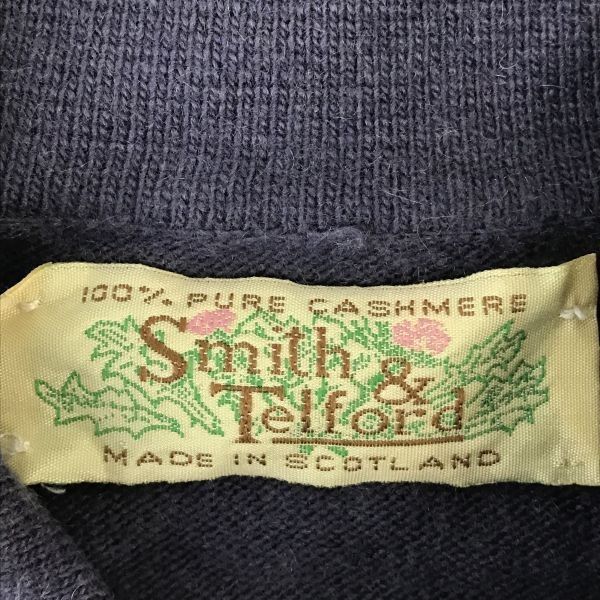 英国/スコットランド製★スミス&テルフォード/smith & telford★カシミヤ100％/襟付きセーター【レディースL-XL/紫】Tops/cardigan◆zBH480 英国/スコットランド製☆スミス&テルフォード/smith & telford