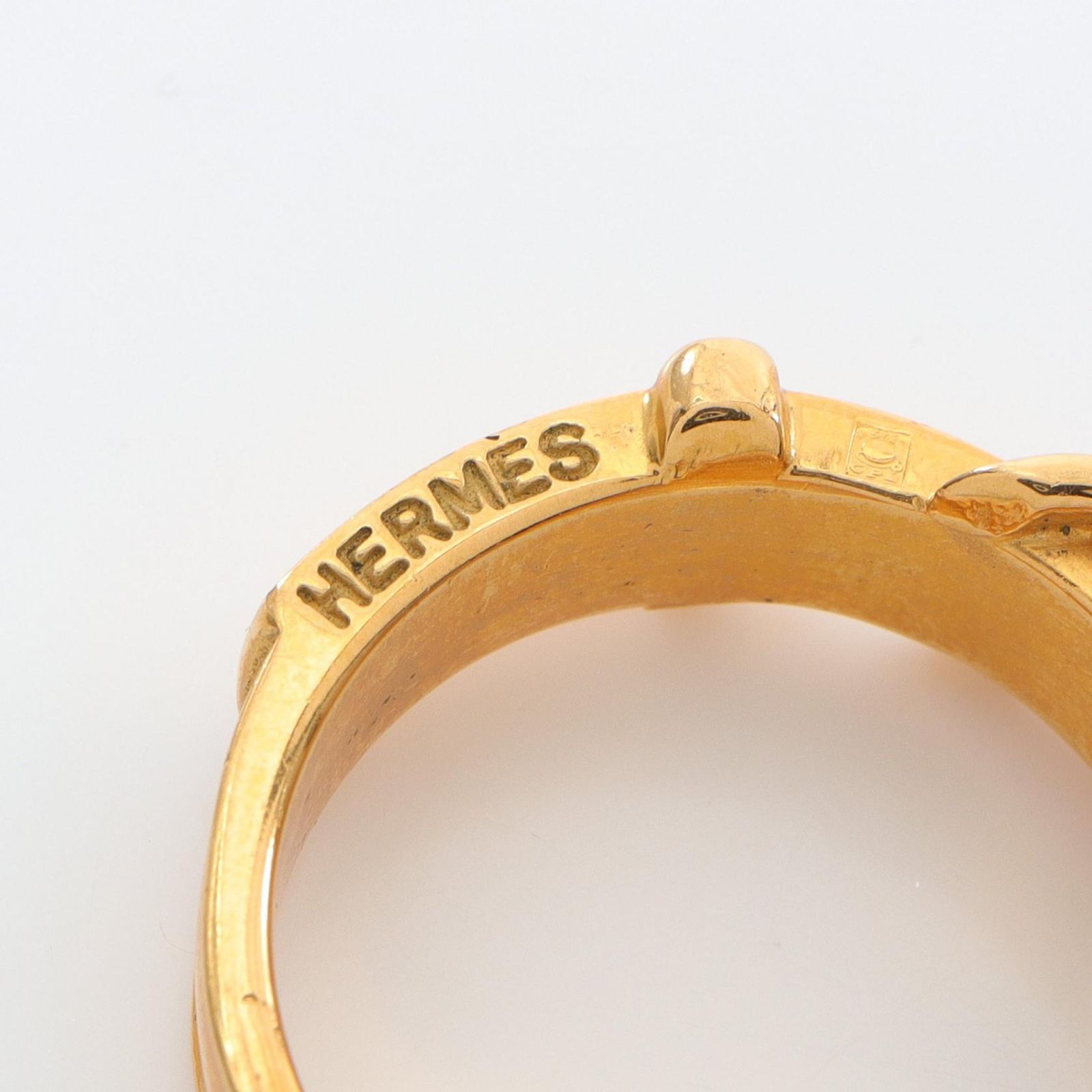 エルメス HERMES スカーフリング ブックルセリエ ゴールド その他  