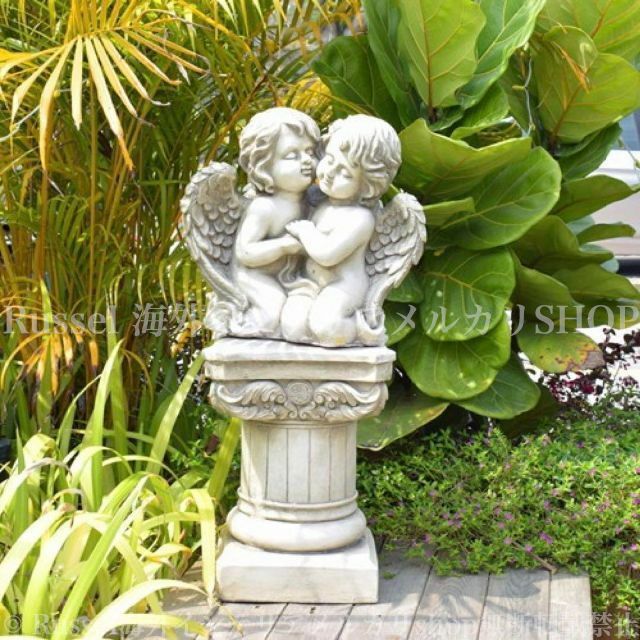ガーデンオブジェ　女神　天使　ヨーロピアン　園芸　エンジェル　アンティーク　庭 女神像】ガーデニング エンジェル【アンジェロ】天使置物 女神像