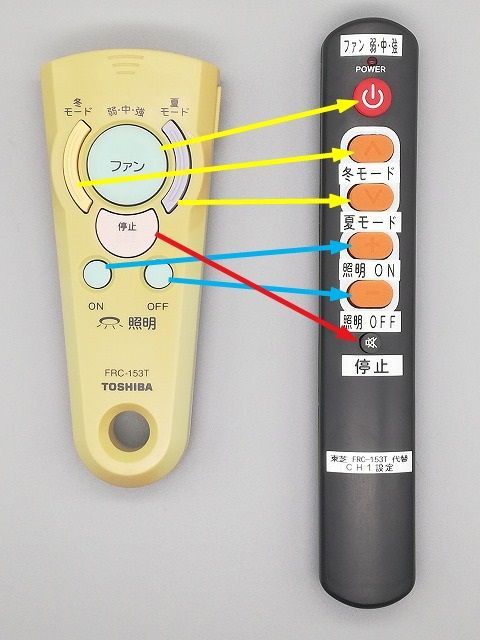 代替リモコン28a】東芝 FRC-153T(CH1) 互換 - メルカリ