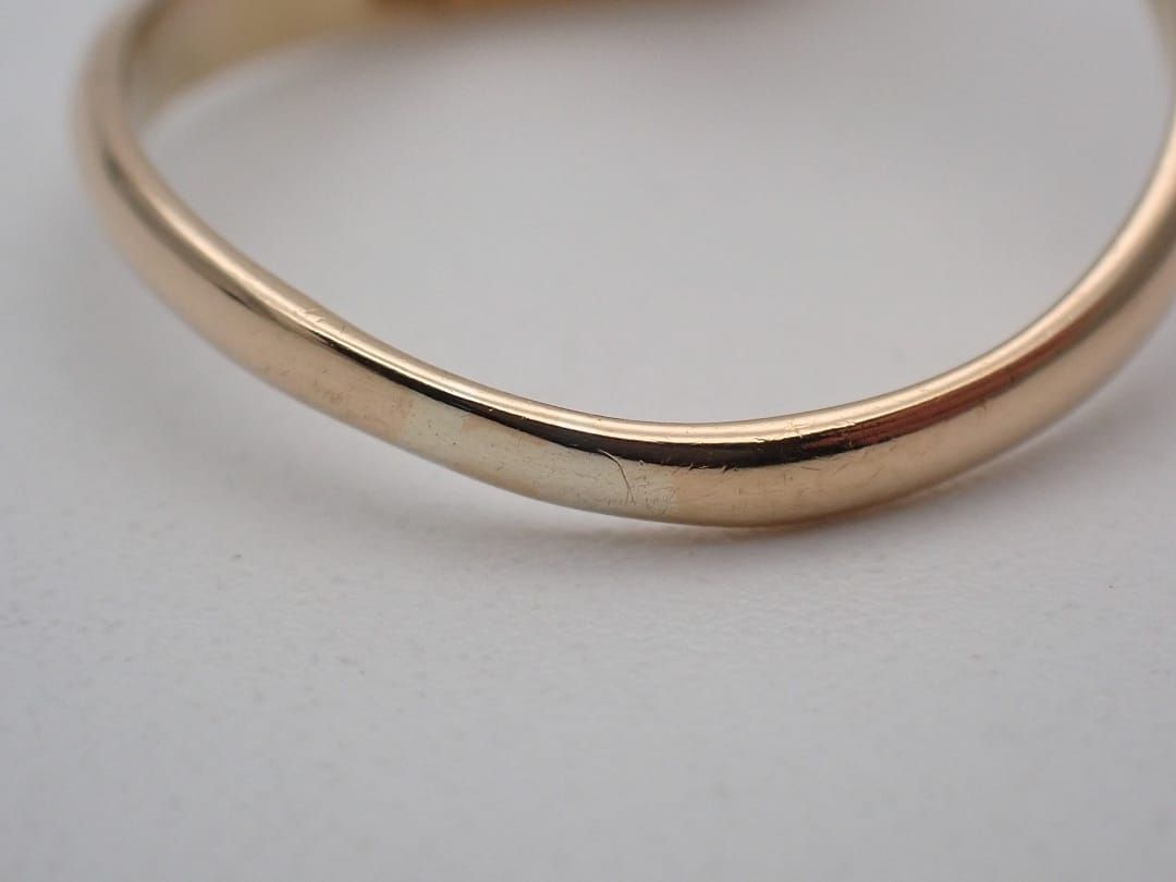 K18 イエローゴールド ルビー ダイヤリング 約8号 1.64g 中古A- 【送料  