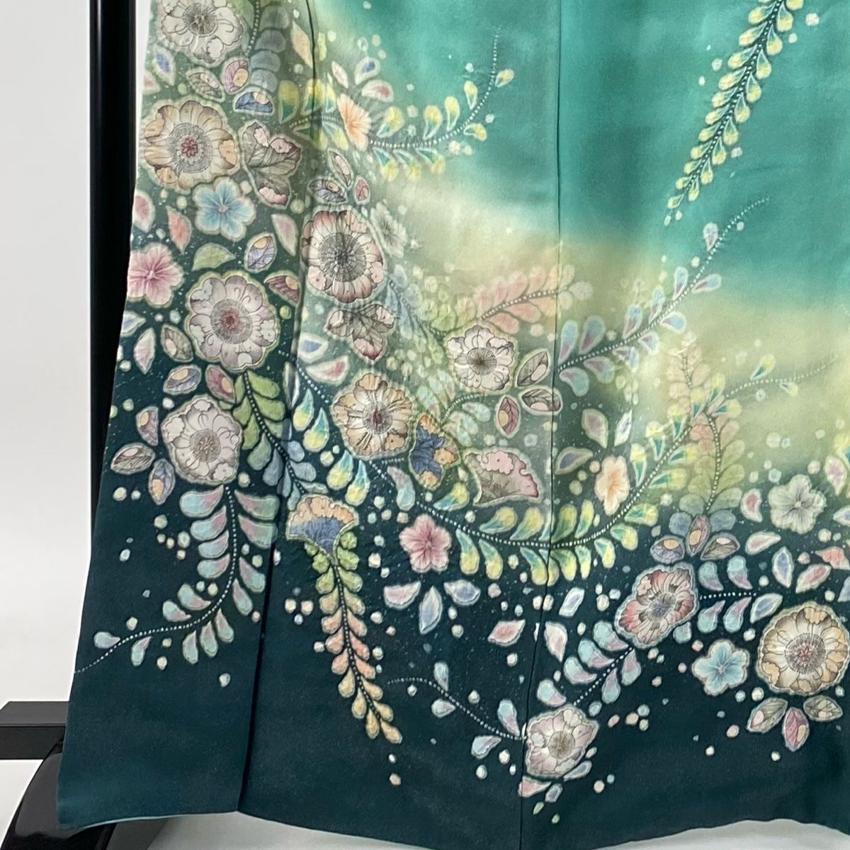 訪問着 身丈167.5cm 裄丈67cm M 袷 吉乃一廉 落款 辻ヶ花 銀通し