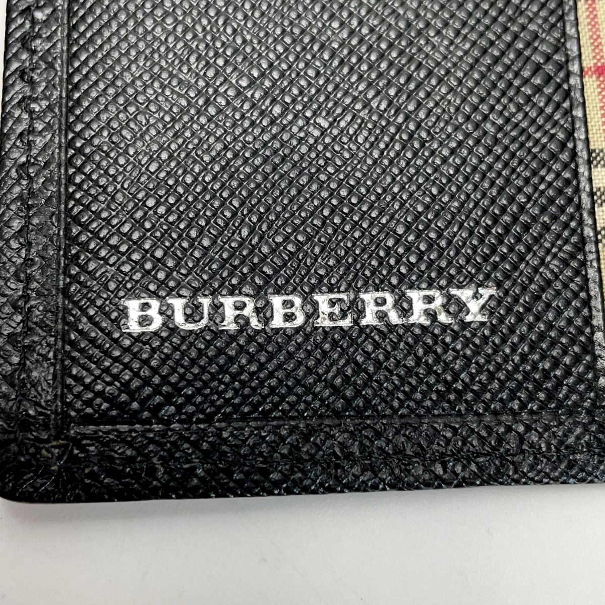 BURBERRY バーバリー レザー チェック柄内装 ブラック キー