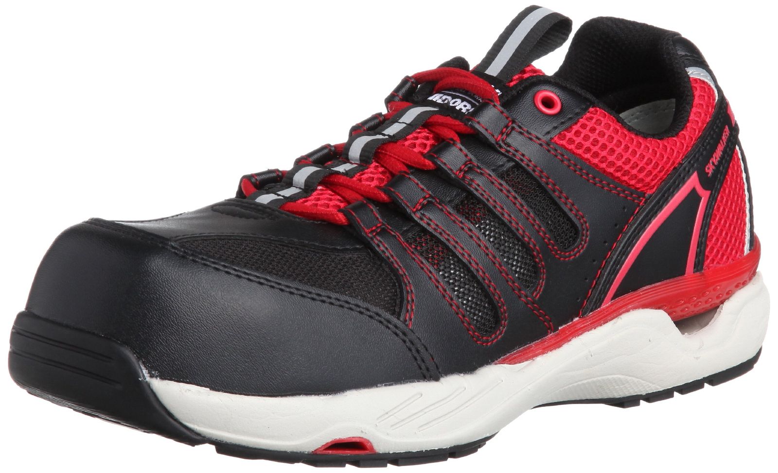 ミドリ安全 スカイウォーカー 安全作業靴 JSAA認定 プロスニーカー 普通作業 ワイド先芯 通気 MV01 旧MPV ブラック レッド 23.5 cm ブラック レッド 23.5 cm