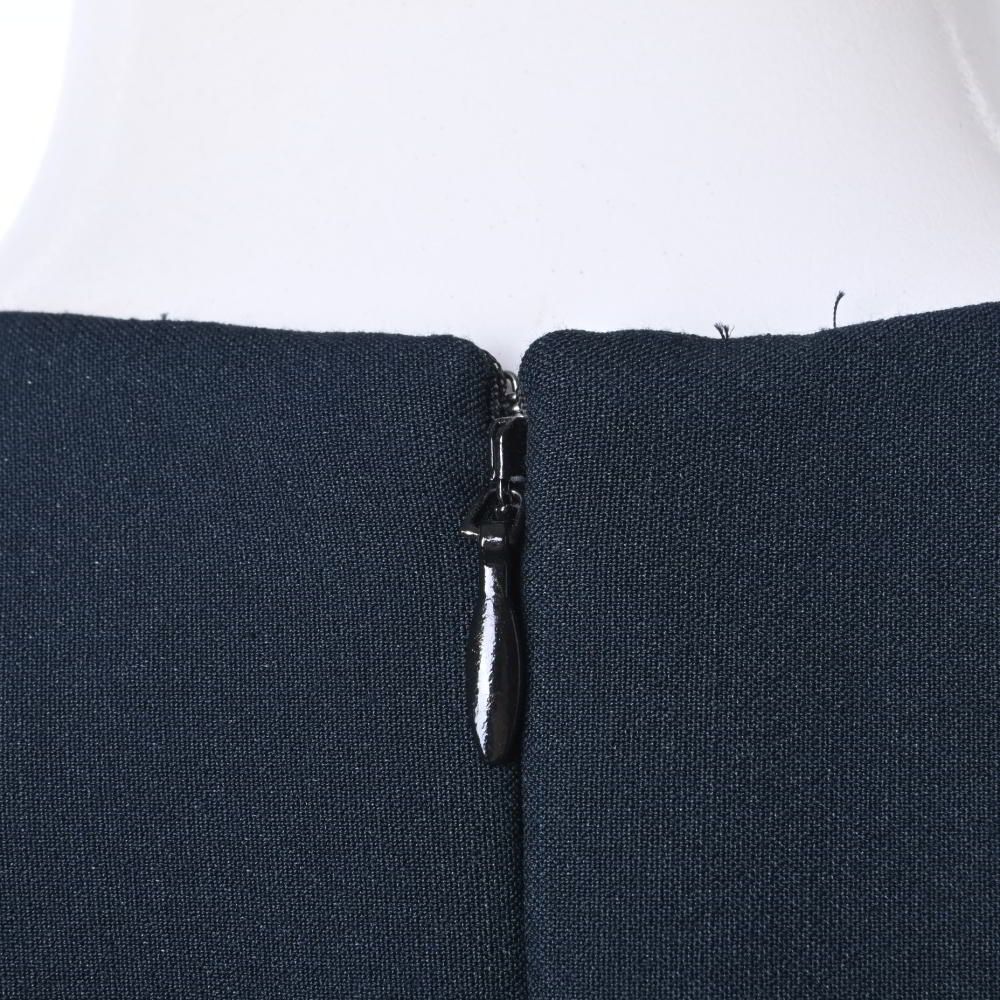 YOKO CHAN パール付き ストレッチ トップス 40 ネイビー ヨーコ