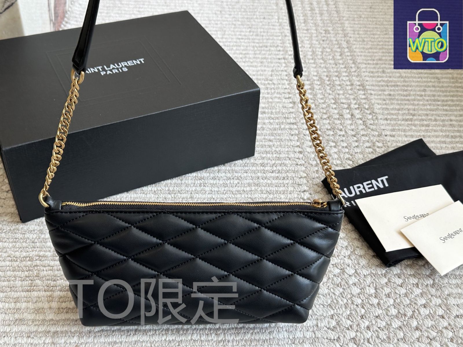 稼働品　イヴ・サンローラン　　made inFrance 今日特価】YSL イヴサンローラン エクセセントバッグ新作