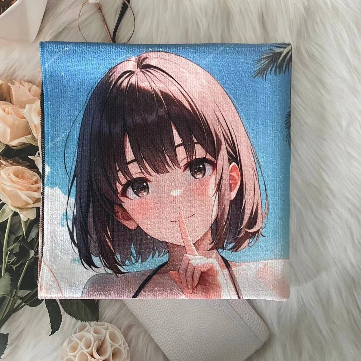 み*ー様 萌えタオル\"フブミオ\"超厚手大判タオル&バスタオル毛布タペストリー 萌えタオル