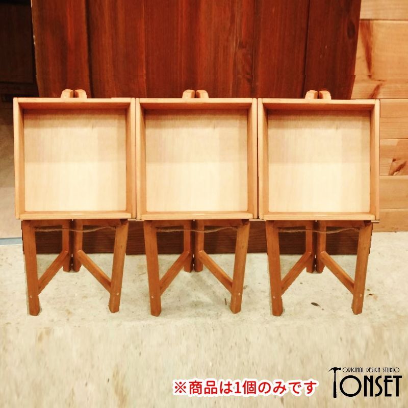 スタンド付き箱什器 オークcol