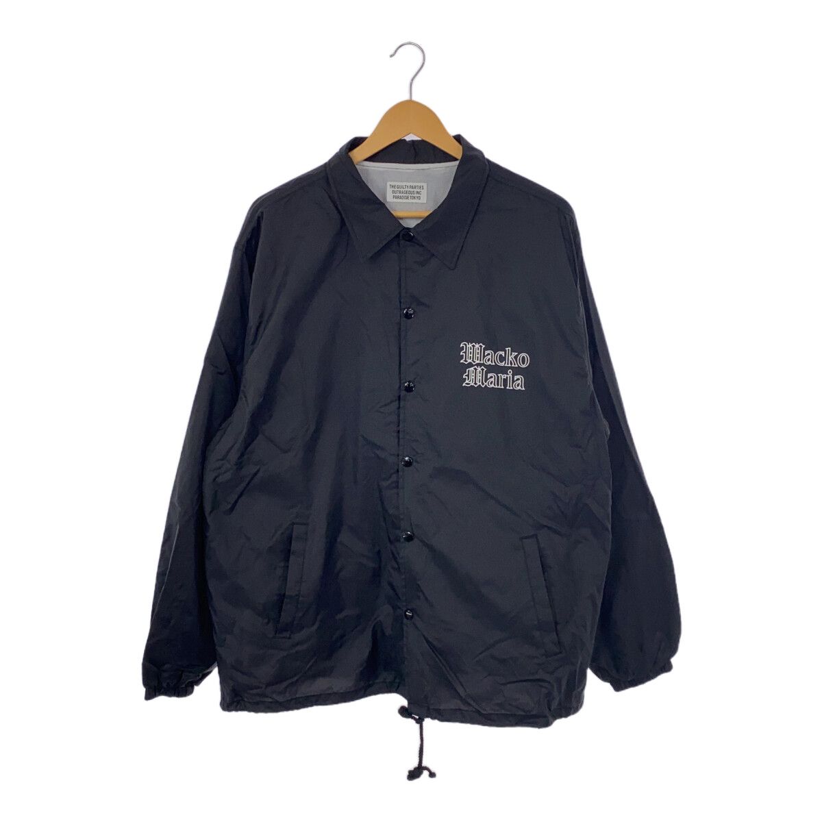 WACKO　MARIA　24/SS　ジャケット　XLサイズ　LOGO　PRINT　COACH　JACKET　BLACK