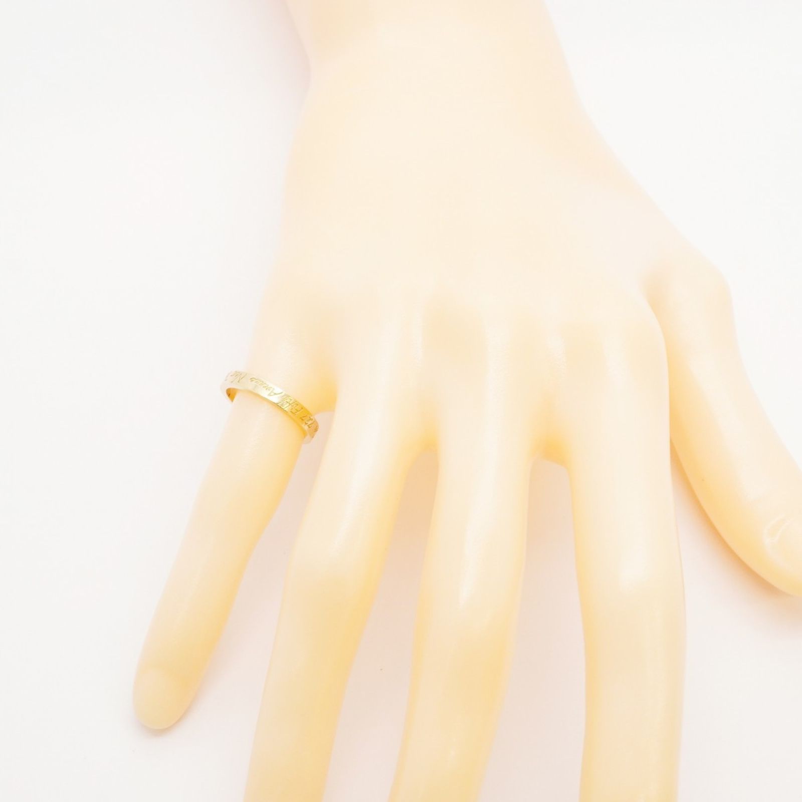 ティファニー ノーツ ナロー リング 750 K18 イエローゴールド 18号