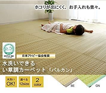 【新品・2営業日で発送】イケヒコ 洗える PPカーペット アウトドア ペット グリーン 本間10畳（約477×382cm）