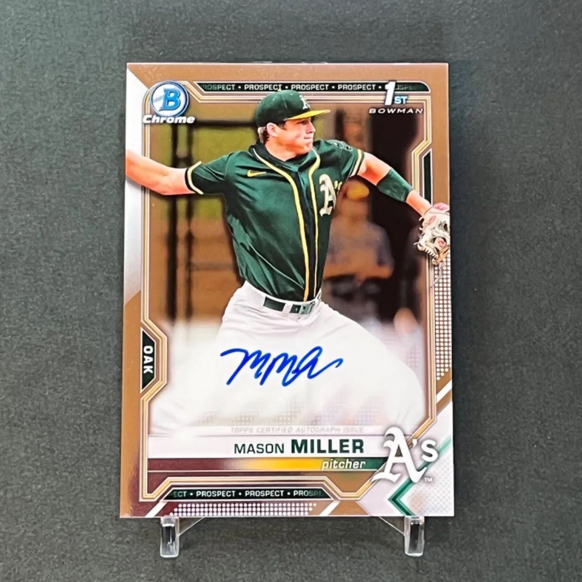 メイソンミラー直筆サインカード 2021 Bowman Chrome Draft 1st