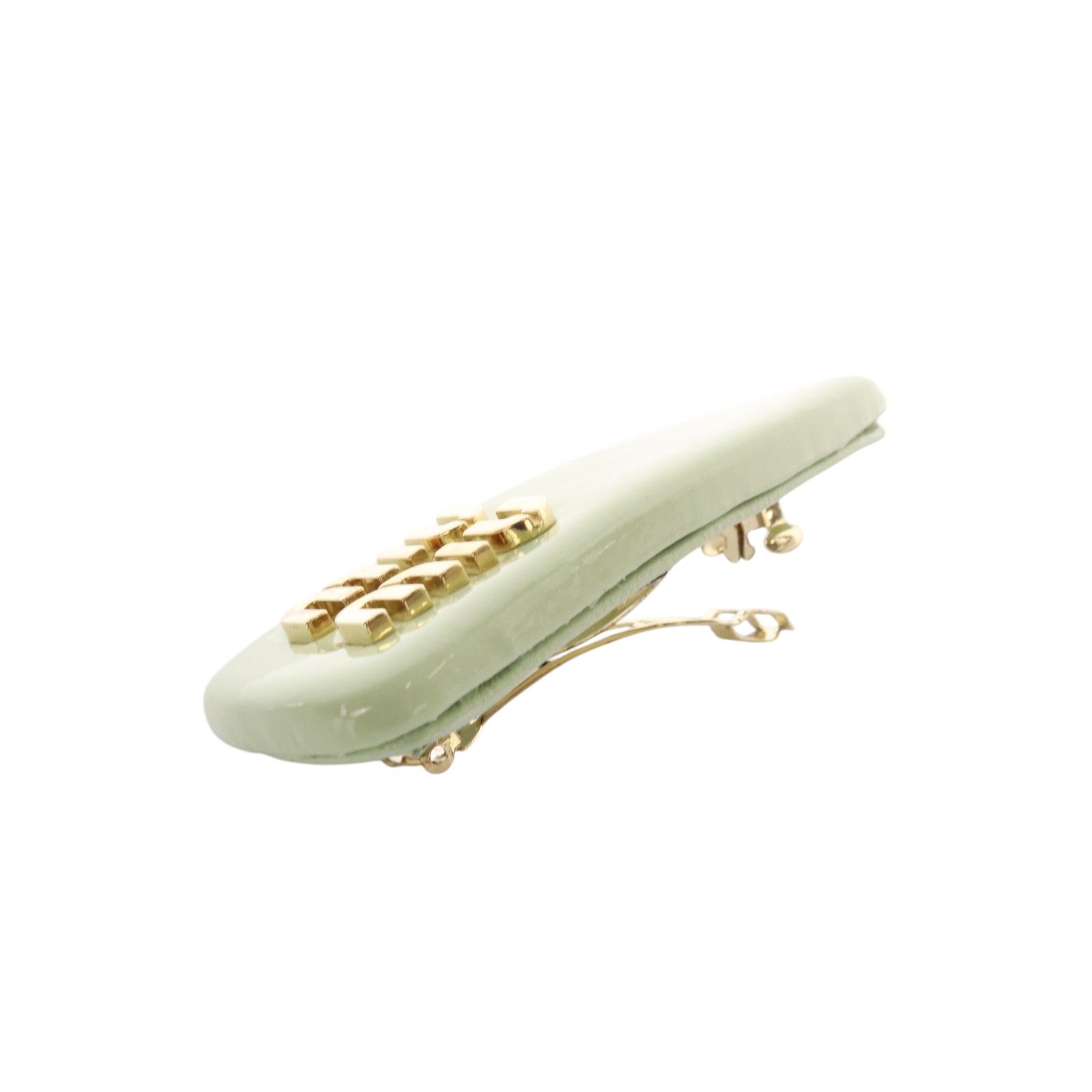 美品⭐️ミュウミュウ ヘアクリップ バレッタ パテント ブルー MIU MIU（バレッタ/ヘアクリップ）のフリマアイテム一覧