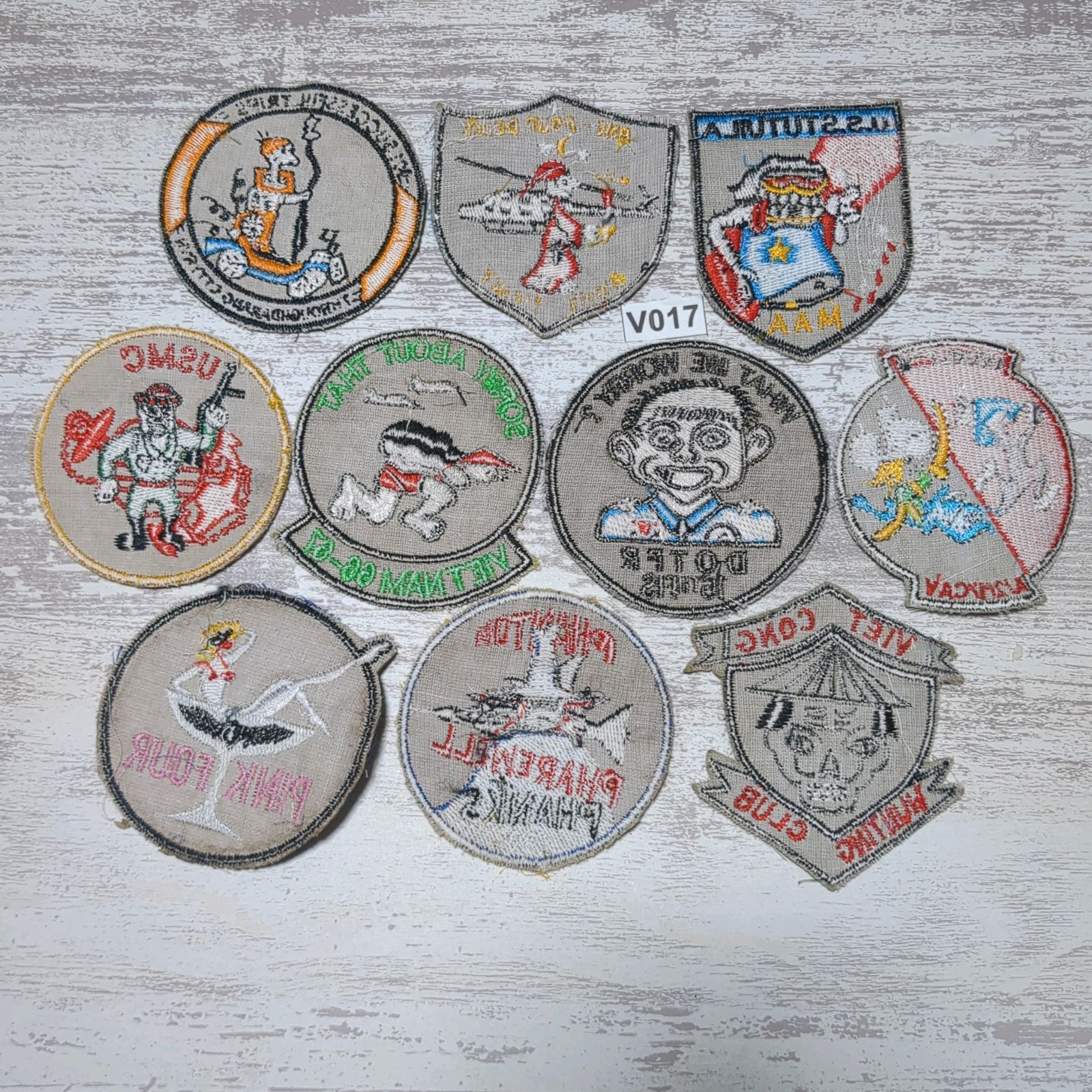 ワッペン 10枚 ☆V017 キャラクター 人 人物 人 人間 ベトナム 戦争