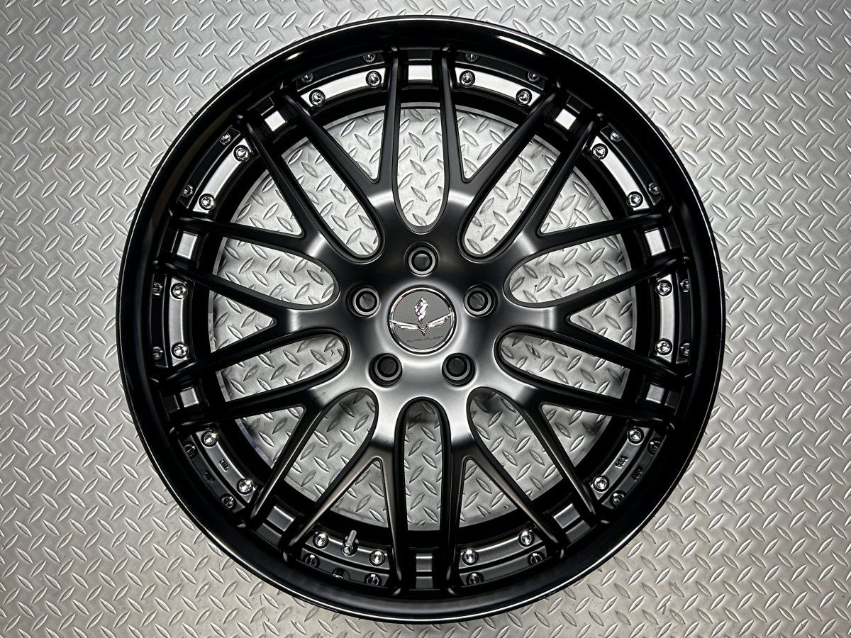 送料無料【訳あり新品1本】RAYS BLACK FLEET V210 20x8.5J+38 5穴114.3 